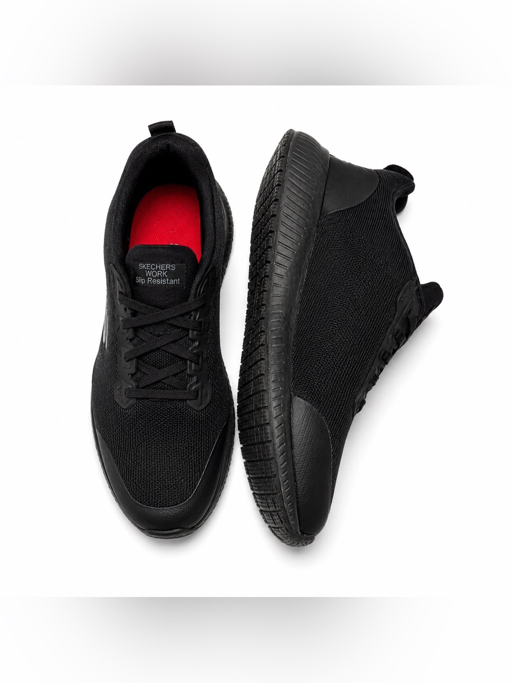 Skechers Work  Black Slip-Resistant Lace-Up Shoe Size 10 Women